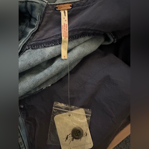 Free People Stars Align Midi Dress, Denim, Fit & Flare Dress, Blue, Size 4 - Picture 10 of 12